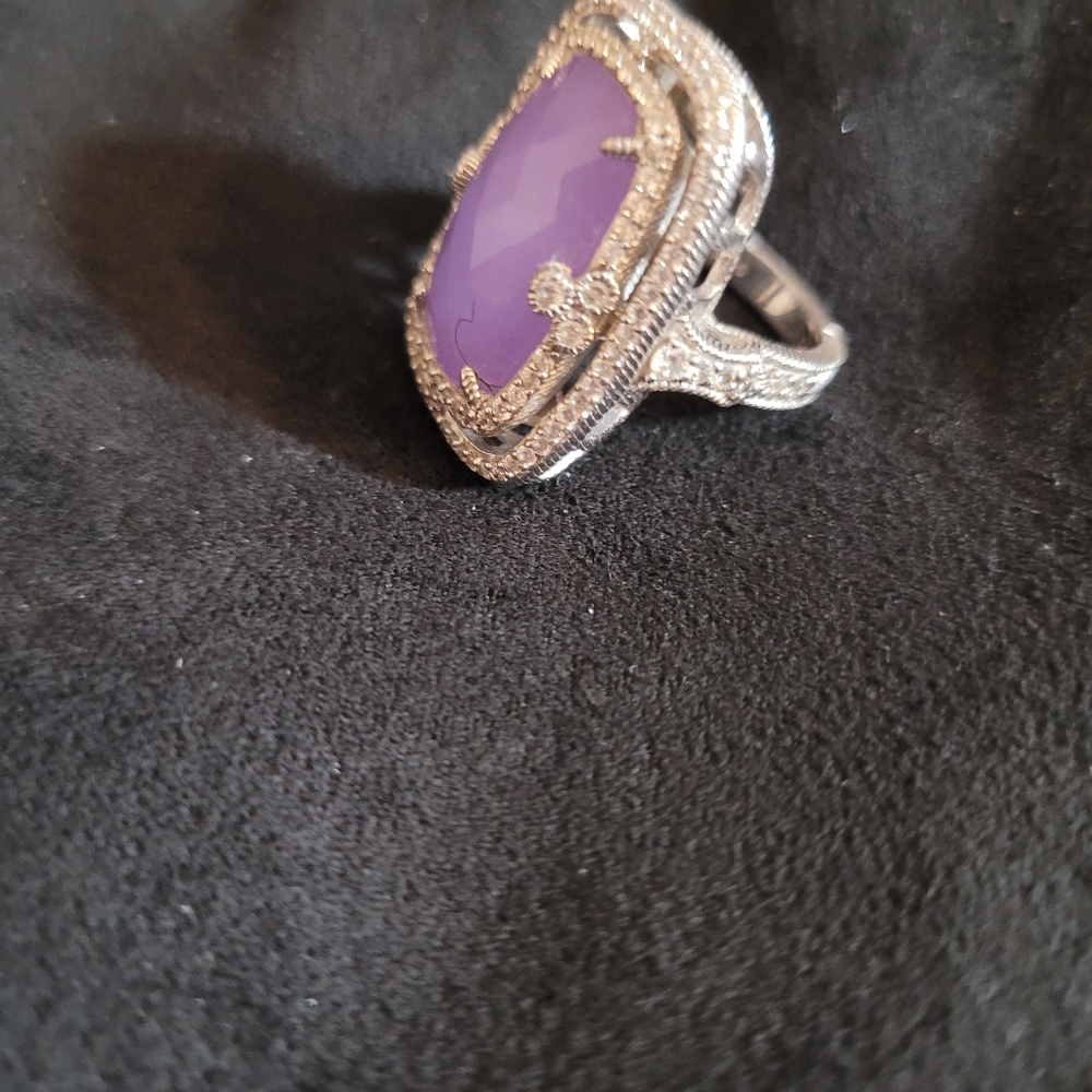 Judith Ripka Lavender Quartzite Ring - Picture 2 of 4